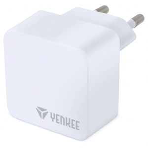 Yenkee YAC 2010 h&aacute;l&oacute;zati t&ouml;ltő USB csatlakoz&oacute;val feh&eacute;r